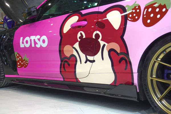 MP styl Side skirts ze suchého karbonu pro BMW G8x M3 a M4