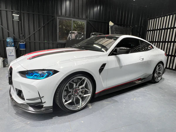 MP styl Side skirts ze suchého karbonu pro BMW G8x M3 a M4